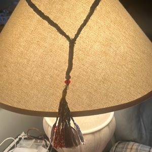 Johnny Was Braided Fabric Multi Color Necklace With Fringe At Bottom.